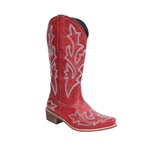 Alizée – Santiags brodées en cuir lisse