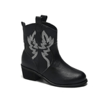 Célia – Santiags mi-mollet brodées en cuir