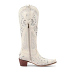 Clarisse – Santiags hautes brodées en cuir