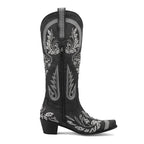 Clarisse – Santiags hautes brodées en cuir