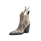 Élisa – Bottines en cuir ornées de strass flamme