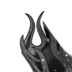 Élisa – Bottines en cuir ornées de strass flamme