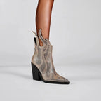 Élisa – Bottines en cuir ornées de strass flamme