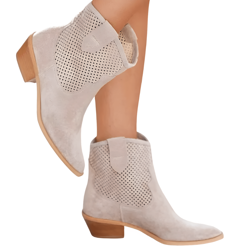 Élodie – Santiag basse ajourées en daim