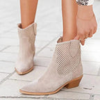 Élodie – Santiag basse ajourées en daim