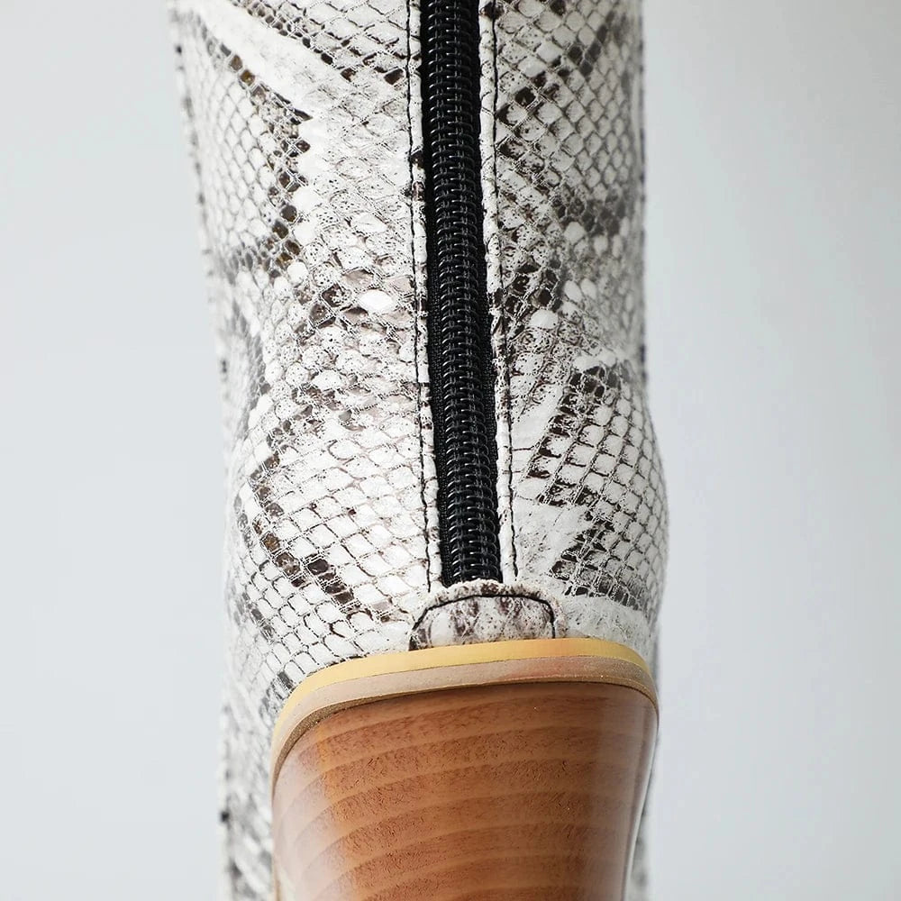 Élora – Santiags hautes en cuir irisé bicolore