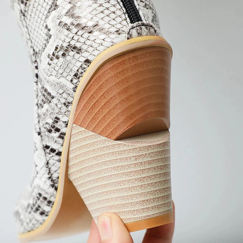 Élora – Santiags hautes en cuir irisé bicolore