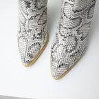 Élora – Santiags hautes en cuir irisé bicolore