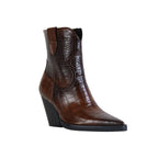 Iséa – Santiags basses en cuir microfibre lisse