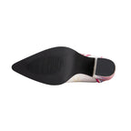 Léana – Bottines mi-mollet argentées à strass effet scintillant