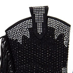 Louna – Santiag basse en denim à franges