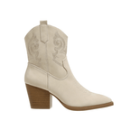 Mila – Santiags à broderies florales en cuir lisse