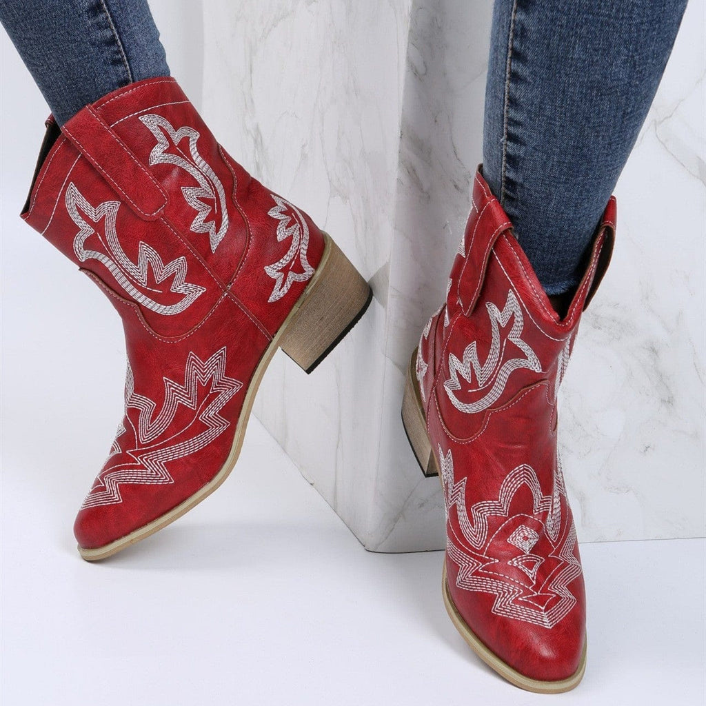 Paola – Santiags basses en cuir lisse