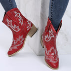 Paola – Santiags basses en cuir lisse