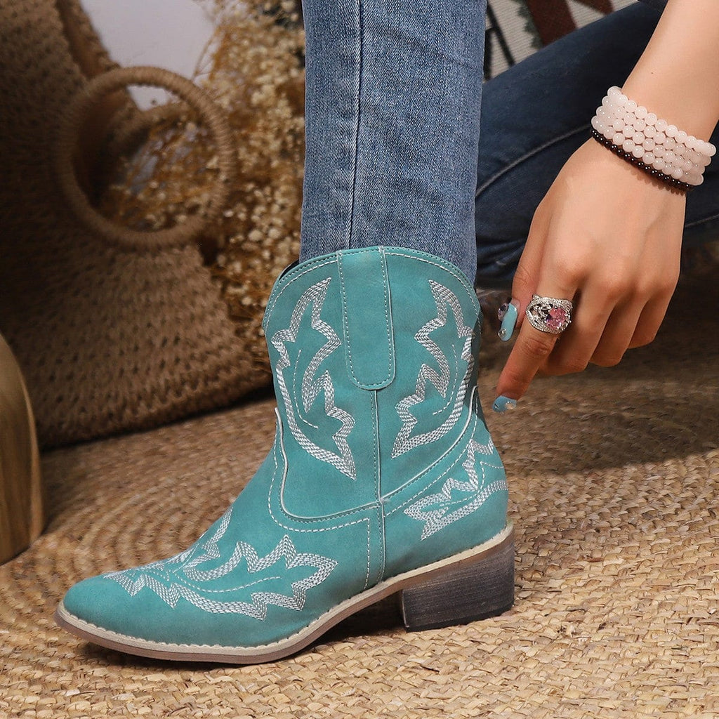 Paola – Santiags basses en cuir lisse